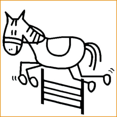 Paard springt