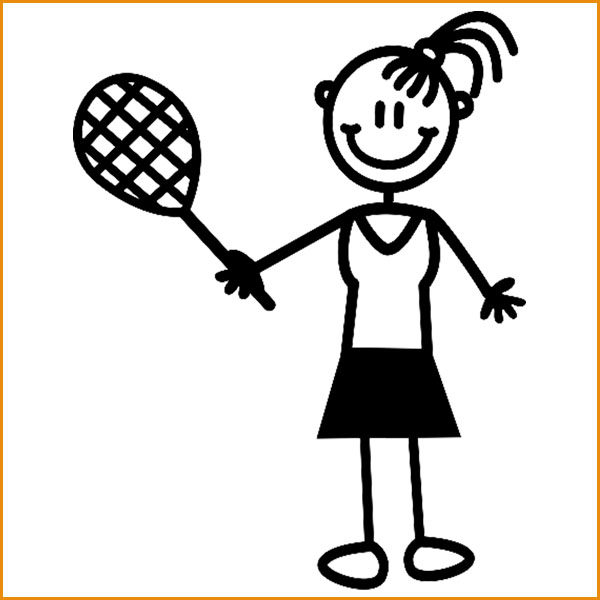 Formulering Makkelijk te lezen wetenschappelijk Meisje tennis - Familiestickers