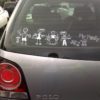 Familie stickers op auto