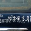 Stickers The Sticker Family op auto