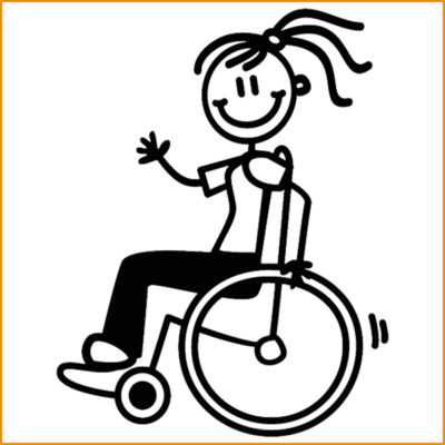 Rolstoelsticker op maat