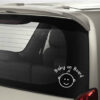 Baby on Board autosticker wit