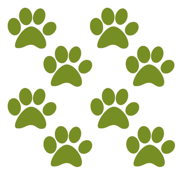 hondenpootjes olijfgroen