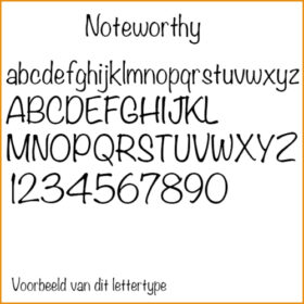 voorbeeld lettertype