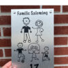 RVS naambord Familie