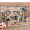 plexiglas helder 20cm x 30 cm met zwarte opdruk