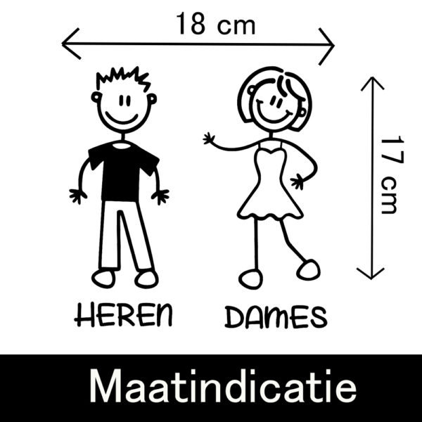 maatindicatie toiletsticker