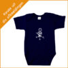 Rompertje navy blauw gepersonaliseerd met hockey jongen