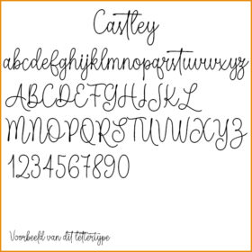 voorbeeld lettertype Castley