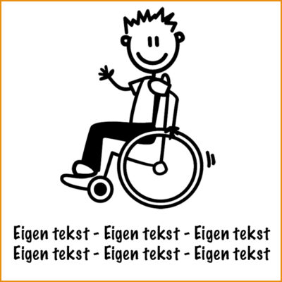 rolstoel autosticker