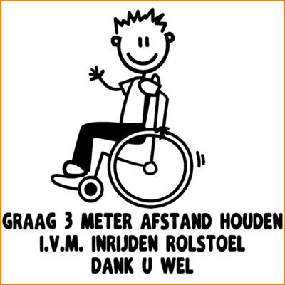 houd afstand sticker