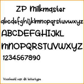 lettertype zp milkmaster